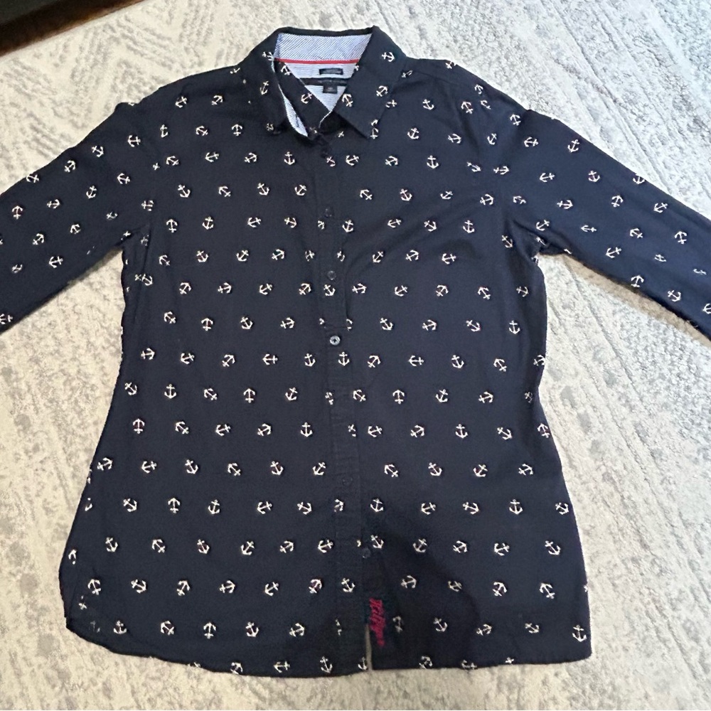 Nautical Anchor Print Women Shirt
